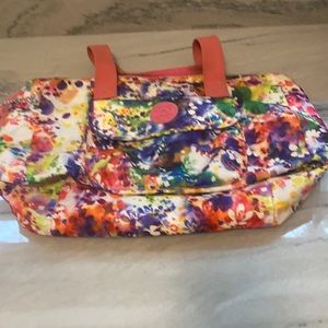 Floral print messenger bag